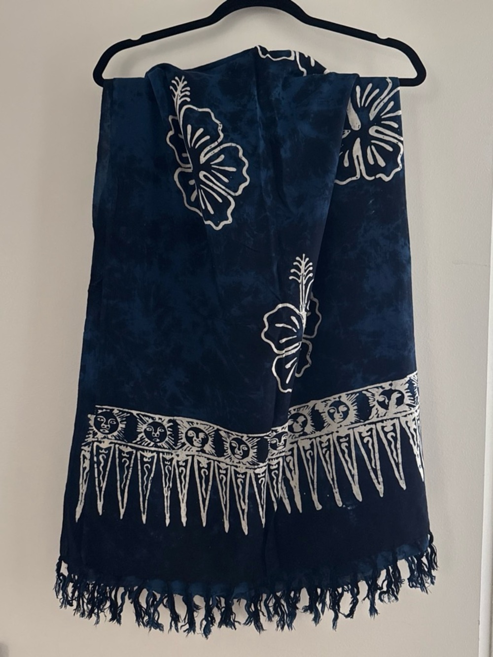 Navy Floral Pareo Cover-Up - Women Swim